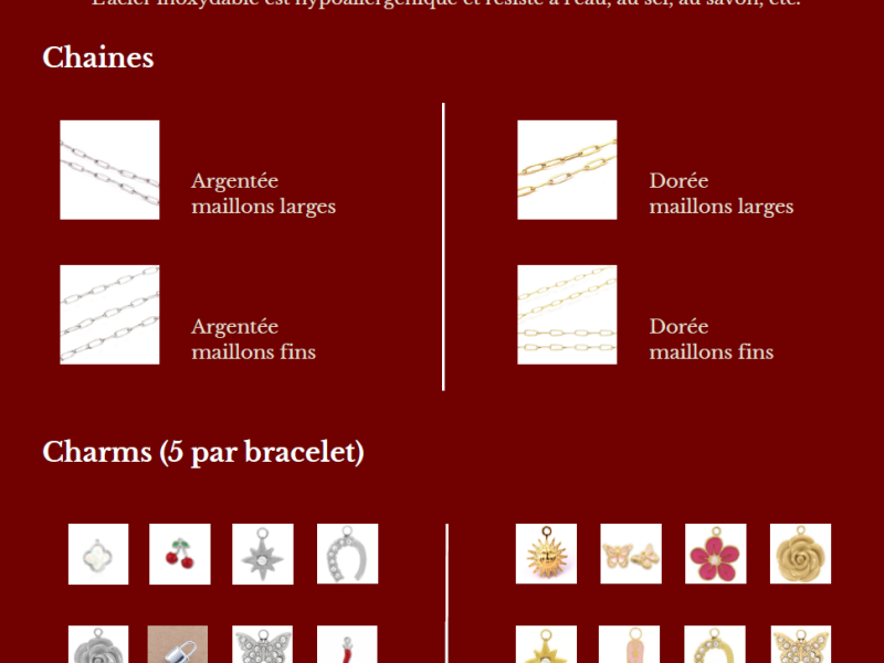 Choix de charms et chaines